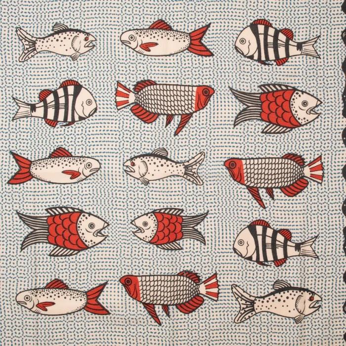 ONE EAR BRAND ワンイヤーブランド【Sakana】70cmx70cm バンダナ 大判