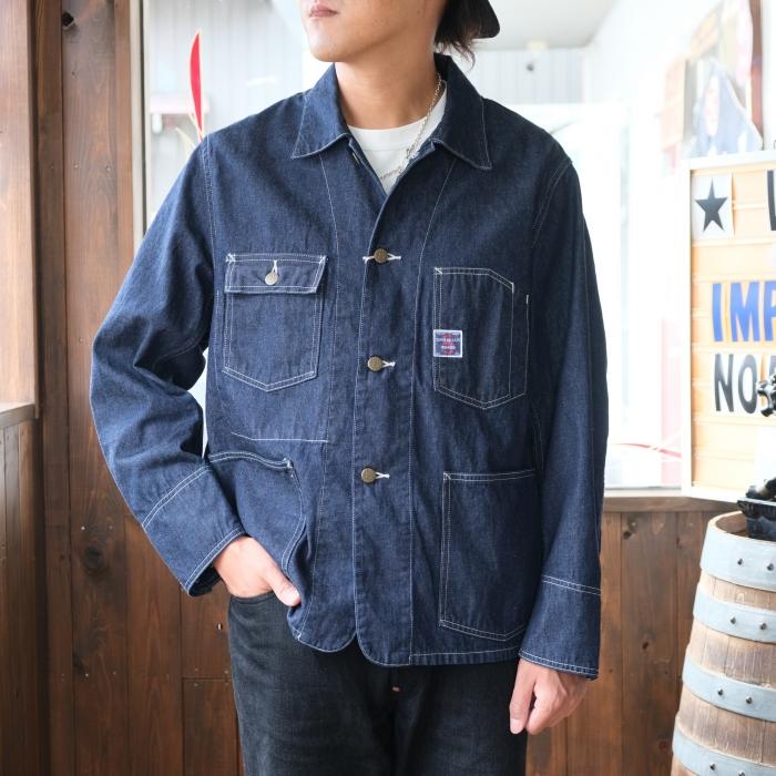Text Farmer Jacket Long Indigo デニムカバーオール Text Farmer Jacket Long Indigo デニムカバーオール