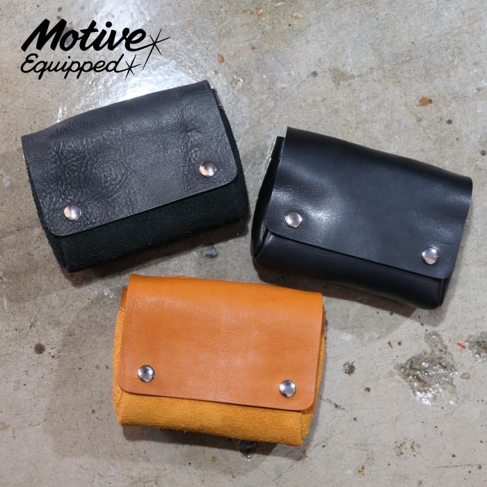 MOTIVE EQUIPPED レザーポーチ ブラック MOTIVE EQUIPPED モーティヴ イクイップド【MOTIVE MULTIPLE BAG】牛革