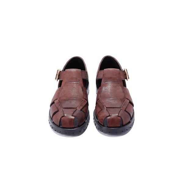 BROTHER BRIDGE ブラザーブリッジ【HEMINGWAY】≪SCRATCH MAROON/COW≫ ヘミングウェイ フィッシャーマンサンダル レザー スクラッチ 牛革 日本製の画像