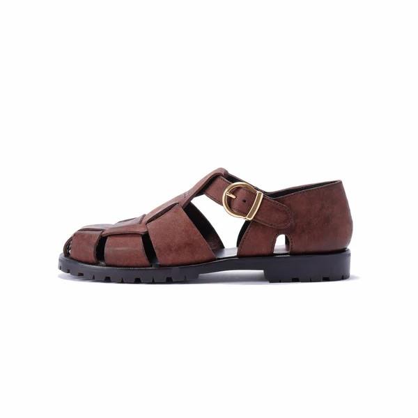BROTHER BRIDGE ブラザーブリッジ【HEMINGWAY】≪SCRATCH MAROON/COW≫ ヘミングウェイ フィッシャーマンサンダル レザー スクラッチ 牛革 日本製の画像