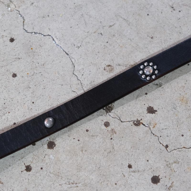 HTC エイチティーシー【STUDS BELT Flower Stone 0.75】スタッズベルト ナローベルト Hollywood Trading Companyの画像