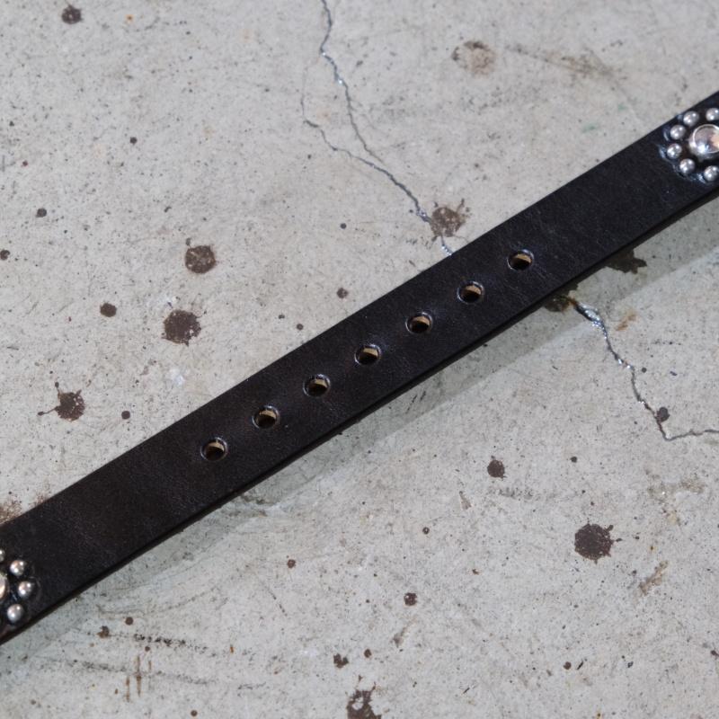 HTC エイチティーシー【STUDS BELT Flower Stone 0.75】スタッズベルト ナローベルト Hollywood Trading Companyの画像