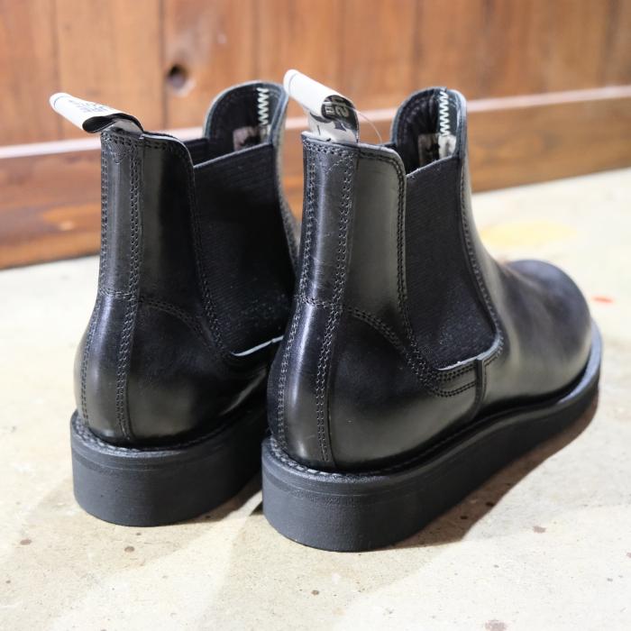 SURE BOOTS シュアブーツ【WILSON】≪DEEP BLACK/HORSE BUTT ≫ ウィルソン サイドゴアブーツ フラットソール ホースバット 馬革 限定生産の画像