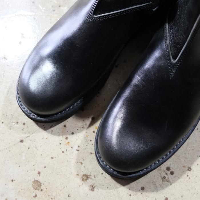 SURE BOOTS シュアブーツ【WILSON】≪DEEP BLACK/HORSE BUTT ≫ ウィルソン サイドゴアブーツ フラットソール ホースバット 馬革 限定生産の画像