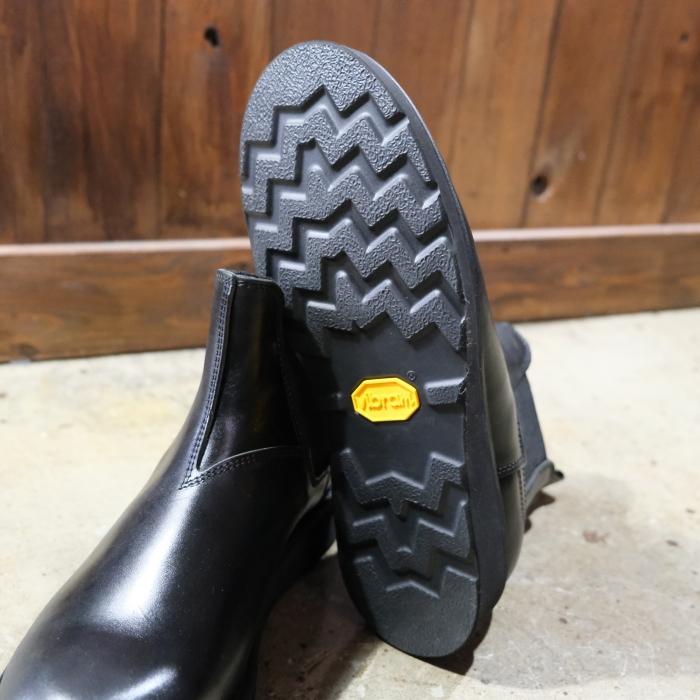 SURE BOOTS シュアブーツ【WILSON】≪DEEP BLACK/HORSE BUTT ≫ ウィルソン サイドゴアブーツ フラットソール ホースバット 馬革 限定生産の画像
