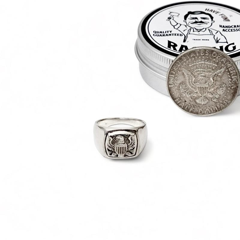 1964　ハーフダラー銀貨　リング RAOING ローイング【Half Dollar Signet Ring】ハーフダラーシグネット