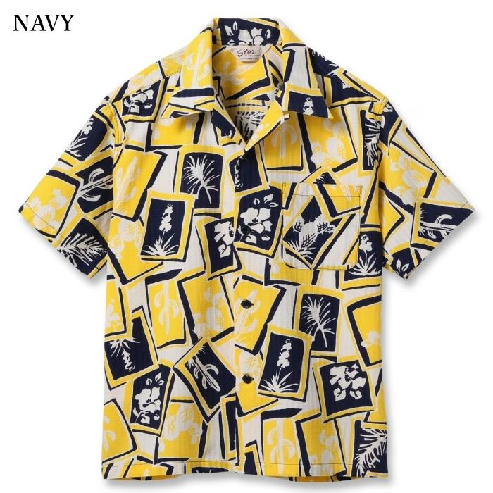 STAR OF HOLLYWOOD スターオブハリウッド【SH39718】【DOBBY COTTON OPEN SHIRT “CACTUS”】コットンオープンカラーシャツ カクタス 開襟 半袖_1
