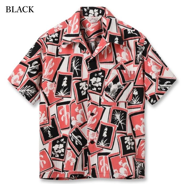 STAR OF HOLLYWOOD スターオブハリウッド【SH39718】【DOBBY COTTON OPEN SHIRT “CACTUS”】コットンオープンカラーシャツ カクタス 開襟 半袖_3