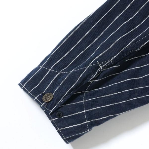 HEADLIGHT  ヘッドライト【HD15647】【HEADLIGHT 8oz. SPECIAL WOVEN STRIPE DENIM WORK COAT】ウーブンストライプカバーオール ワークコート 日本製 COTTON100%の画像