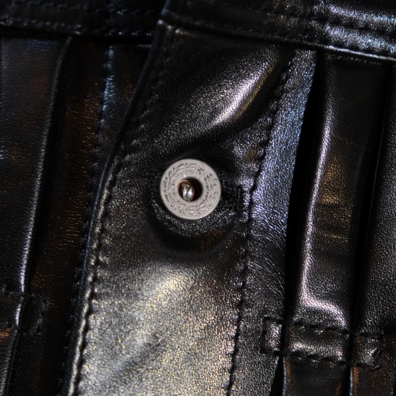 Y'2 LEATHER ワイツーレザー【LB-140】【ANILINE  HORSE 1st Type Gジャン】《アニリンホース BLACK》ホースハイドGジャン MADE IN JAPANの画像