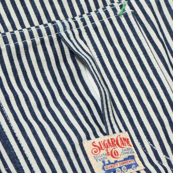 SUGAR CANE ストライプカバーオール 36 SUGAR CANE sugarcane シュガーケーン 15656 ストライプ カバーオール