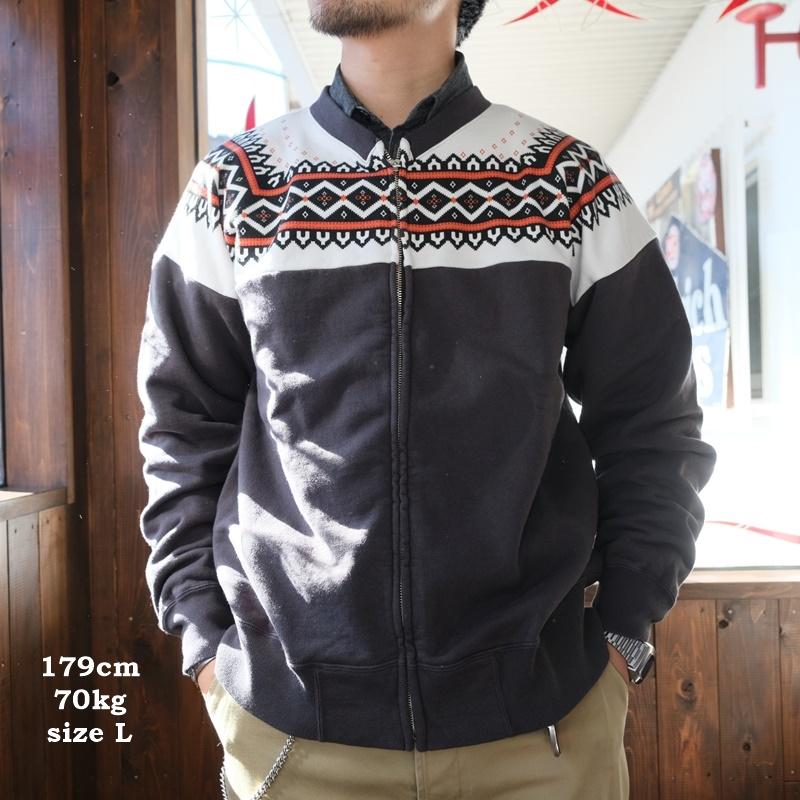 WHITESVILLE ホワイツビル【WV69267】【SNOW PATTERN ZIP SWEAT SHIRT 