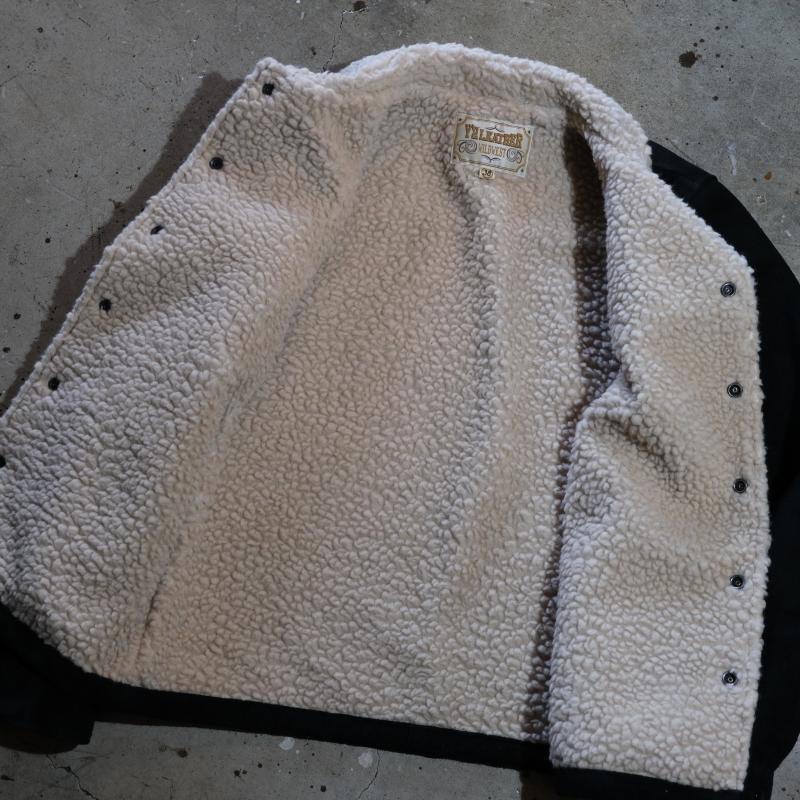 Y'2 LEATHER ワイツーレザー 【WJ-02】【STEER SUEDE RANCH COAT】≪BLACK≫ ステアスエードランチコート ウールパイルボア MADE IN JAPANの画像