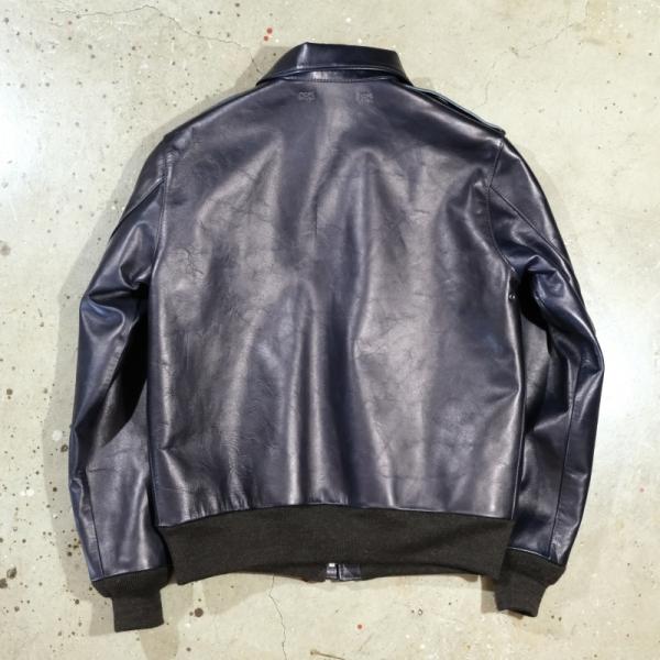 Y'2 LEATHER ワイツーレザー【A-2】【INDIGO HORSE Type A-2】インディゴホース Type A-2 馬革 革厚約1.3ｍｍ 日本製の画像