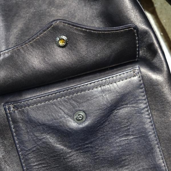 Y'2 LEATHER ワイツーレザー【A-2】【INDIGO HORSE Type A-2】インディゴホース Type A-2 馬革 革厚約1.3ｍｍ 日本製の画像