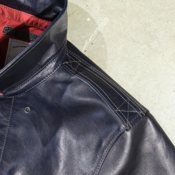 Y'2 LEATHER ワイツーレザー【A-2】【INDIGO HORSE Type A-2】インディゴホース Type A-2 馬革 革厚約1.3ｍｍ 日本製の画像