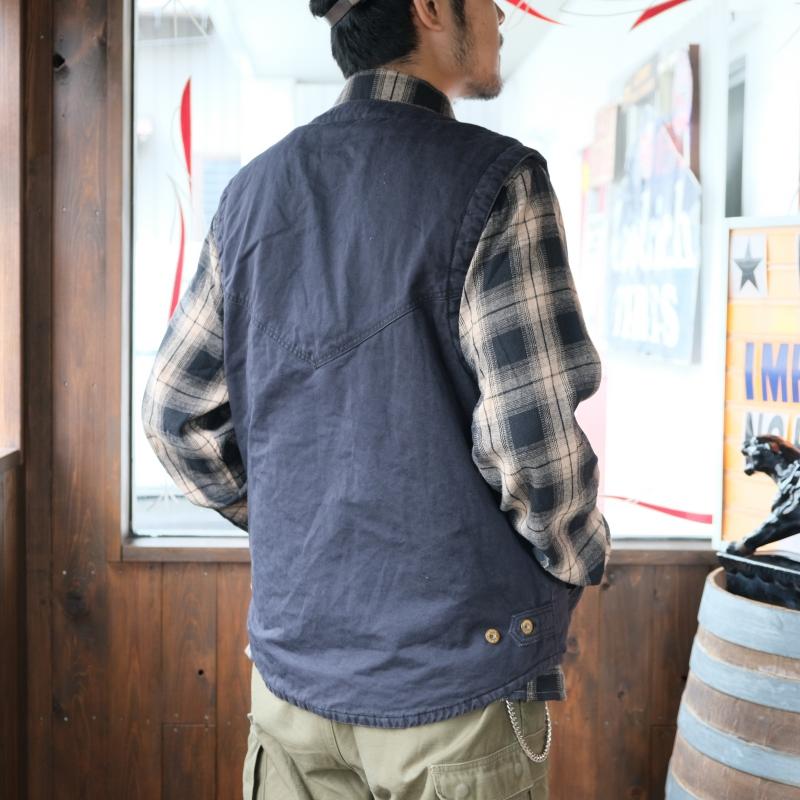 Vin&Age ヴィンアンドエイジ【TYPE VTJ7】【DECK BOA VEST】デッキボアベスト アクリルボア コットンツイル Vin&Age ヴィンアンドエイジ【TYPE VTJ7】【DECK BOA VEST】デッキボアベスト アクリルボア コットンツイル