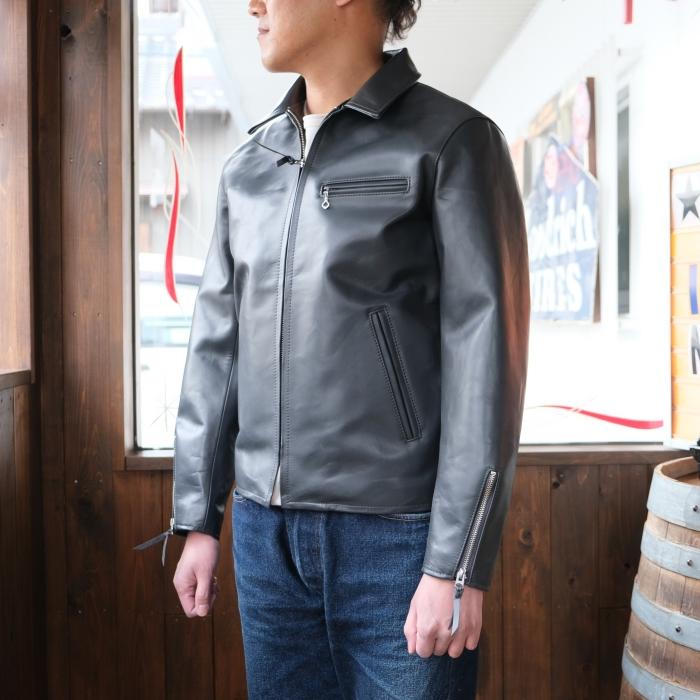Y'2 LEATHER ワイツーレザー【PR-65】【VINTAGE HORSE  LIGHT SINGLE RIDER'S JKT≪GRAY≫】ビンテージホースライト シングルライダースジャケット 春限定カラーの画像