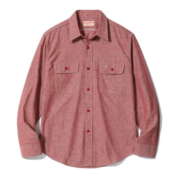 SUGAR CANE シュガーケーン 【SC29682】【RED CHAMBRAY WORK SHIRT