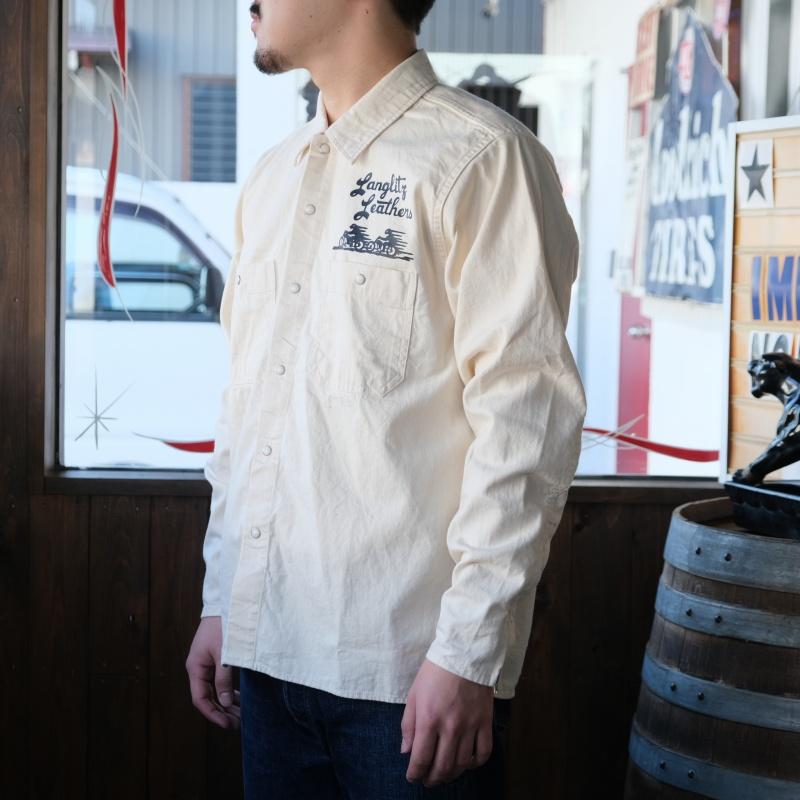 Kaja Work Dye Long Sleeve Shirts アイボリー kaja WORK DYE LONG