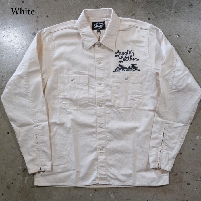 【美品】Langlitz Leathers ワークシャツ M ベージュ Langlitz Leathers ラングリッツレザーズ【Denim Long Sleeve Work