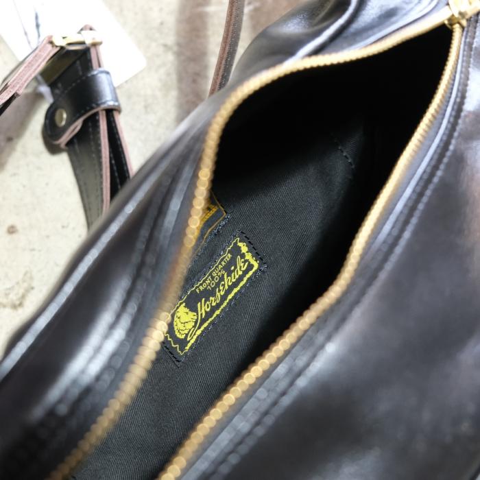 Y'2 LEATHER ワイツーレザー 【BG-09】【HORSE HIDE WAIST BAG】≪BLACK≫ホースハイドウエストバッグ 馬革 日本製の画像