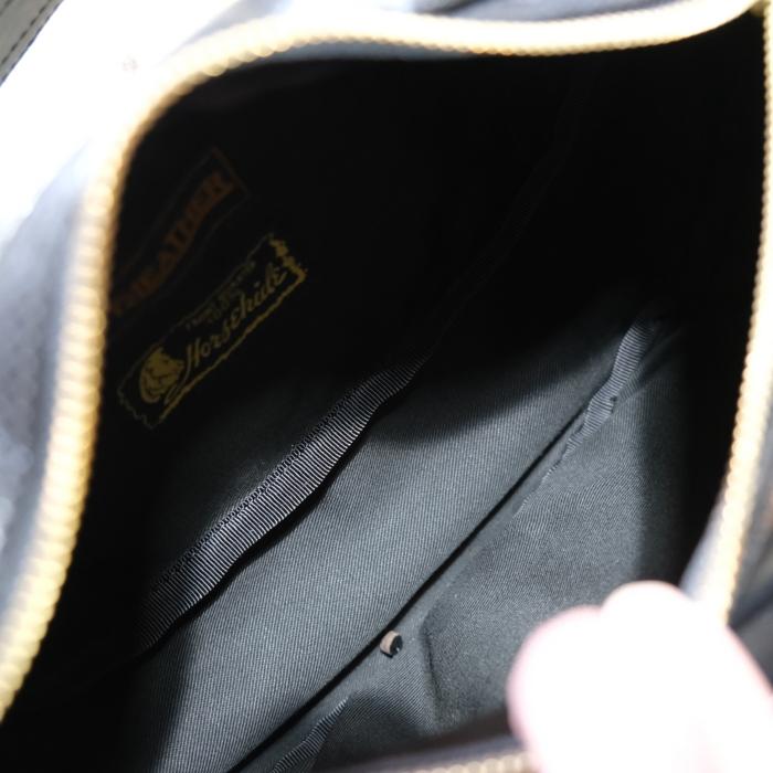 Y'2 LEATHER ワイツーレザー 【BG-09】【HORSE HIDE WAIST BAG】≪BLACK≫ホースハイドウエストバッグ 馬革 日本製の画像