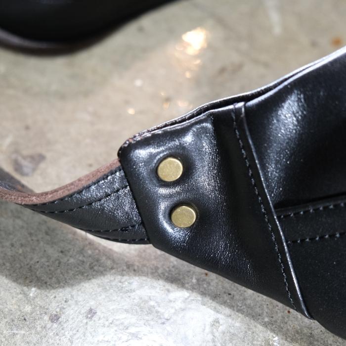Y'2 LEATHER ワイツーレザー 【BG-09】【HORSE HIDE WAIST BAG】≪BLACK≫ホースハイドウエストバッグ 馬革 日本製の画像
