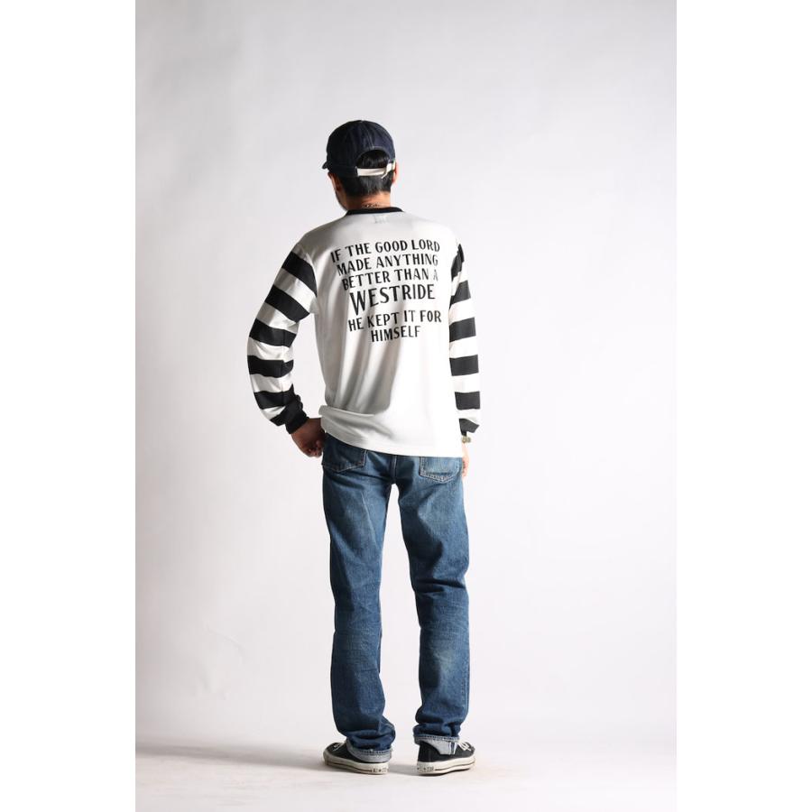 WESTRIDE ウエストライド【POWER DRY BORDER SLEEVE LONG TEE WESTRIDE ウエストライド【POWER DRY BORDER SLEEVE LONG TEE