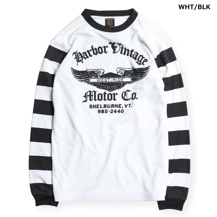 WESTRIDE ウエストライド【POWER DRY BORDER SLEEVE LONG TEE WESTRIDE ウエストライド【POWER DRY BORDER SLEEVE LONG TEE