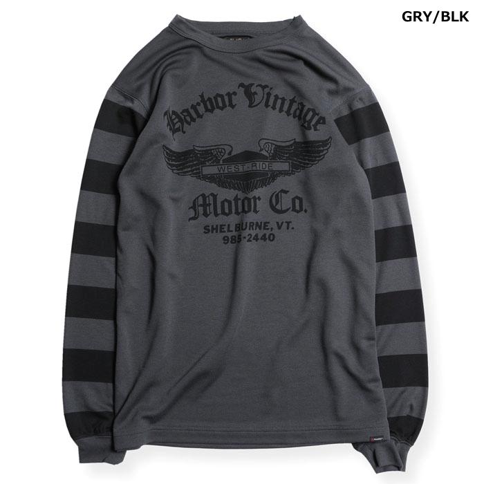 WESTRIDE ウエストライド【POWER DRY BORDER SLEEVE LONG TEE WESTRIDE ウエストライド【POWER DRY BORDER SLEEVE LONG TEE