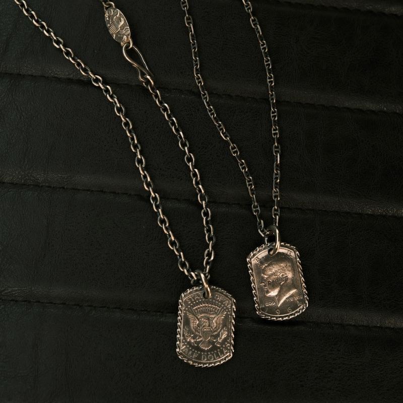 RAOING ローイング【Half Dollar ID Pendant ≪Eagle≫】ハーフダラーIDペンダント イーグル ハンドメイド シルバー SILVER900/925の画像