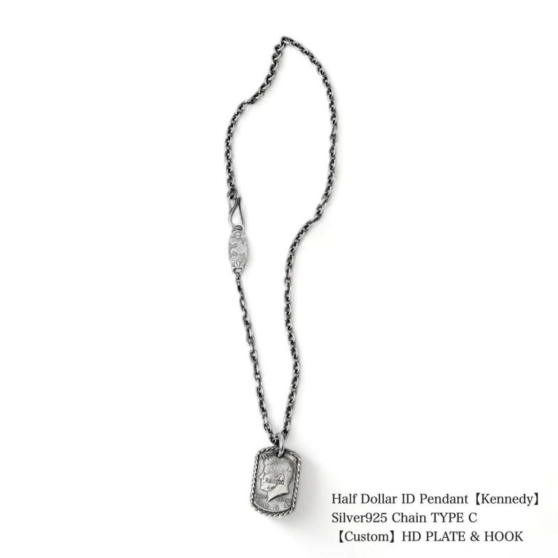 RAOING ローイング【Half Dollar ID Pendant ≪Eagle≫】ハーフダラーIDペンダント イーグル ハンドメイド シルバー SILVER900/925の画像