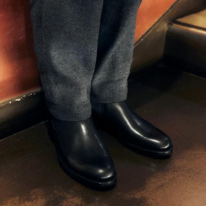 BROTHER BRIDGE ブラザーブリッジ【ALBERT】≪VINTAGE BLK / CALF≫ アルバート サイドゴアブーツ オフィサーブーツ 牛革の画像