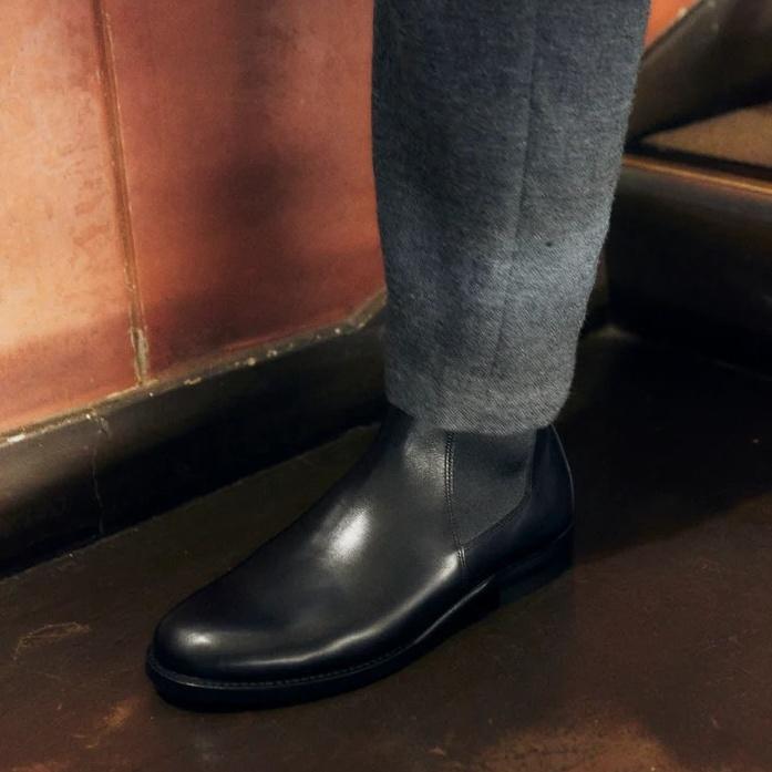 BROTHER BRIDGE ブラザーブリッジ【ALBERT】≪VINTAGE BLK / CALF≫ アルバート サイドゴアブーツ オフィサーブーツ 牛革の画像