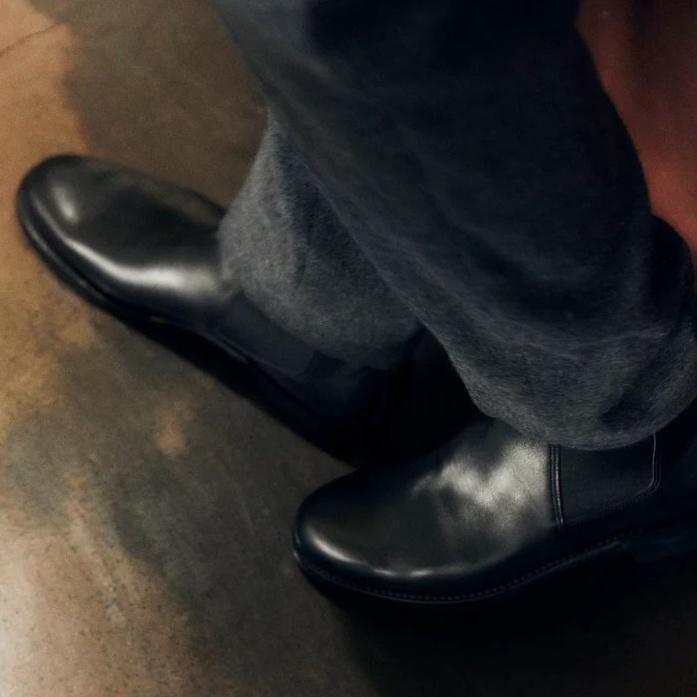 BROTHER BRIDGE ブラザーブリッジ【ALBERT】≪VINTAGE BLK / CALF≫ アルバート サイドゴアブーツ オフィサーブーツ 牛革の画像
