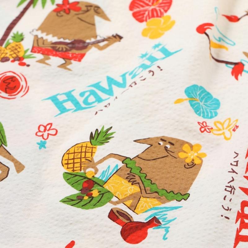 SUNSURF サンサーフ【SS39537】【COTTON SEERSUCKER OPEN SHIRT “TRIP TO HAWAII” by 柳原良平 with MOOKIE】シアサッカーシャツ トリス アロハシャツ COTTON_7