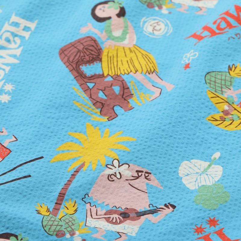 SUNSURF サンサーフ【SS39537】【COTTON SEERSUCKER OPEN SHIRT “TRIP TO HAWAII” by 柳原良平 with MOOKIE】シアサッカーシャツ トリス アロハシャツ COTTON_8