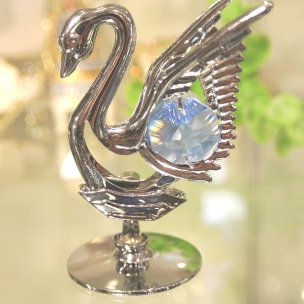 クリスタルディライト 白鳥 ブルー/サンキャッチャー/クリスタル