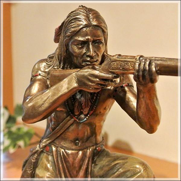 インディアン像 置物/Indian/先住民族/置き物/アメリカ直輸入/コールド
