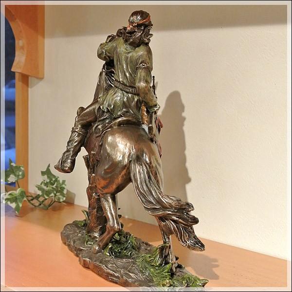 インディアン像 置物/Indian/先住民族/馬/置き物/アメリカ直輸入