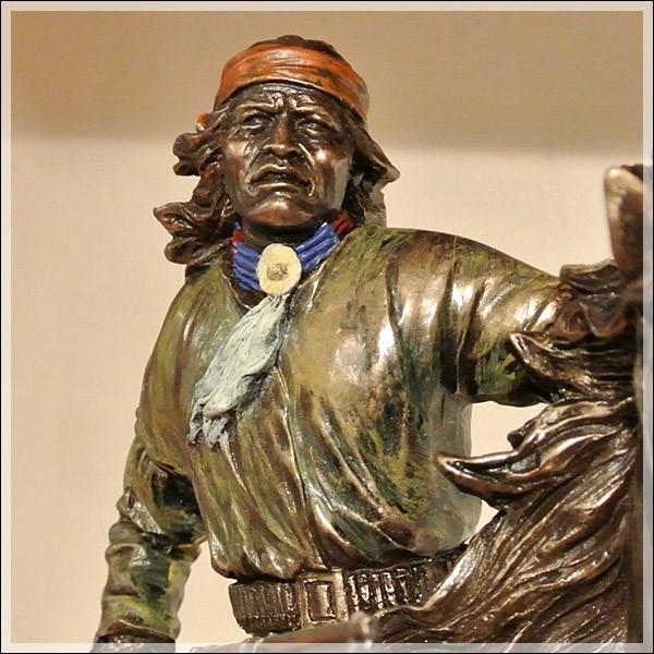 インディアン像 置物/Indian/先住民族/馬/置き物/アメリカ直輸入