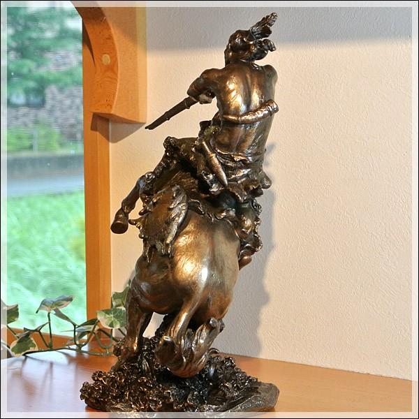 インディアン像 置物/Indian/先住民族/馬/置き物/アメリカ直輸入