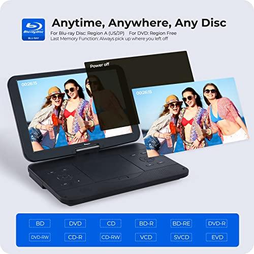 NAVISKAUTO 17.5インチポータブルBlu-Ray DVDプレーヤー、15.4 NAVISKAUTO 17.5インチポータブルBlu-Ray DVDプレーヤー、15.4