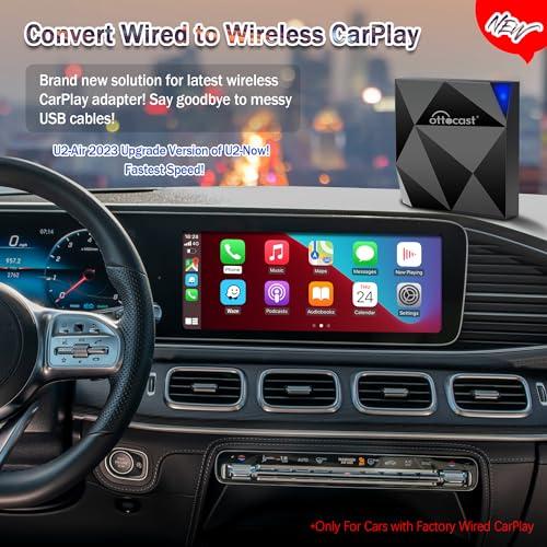 本日超得 OTTOCAST Wireless CarPlay Adapter 2022 Carplay Wireless Adapter for Car with Factory Wired CarPlay (年:2016年以降)、ノーラグU 2-Air