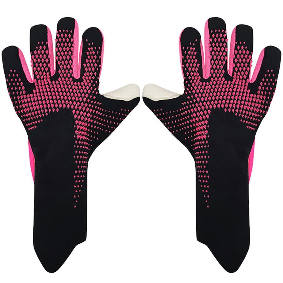 サッカーGKゴールキーパー手袋手首サポート保護ラテックス製滑り止め付きパームフットボール・グローブによるオールラウンドプレー、トレーニング、試合用( : b0b2f1k19j : laketoya