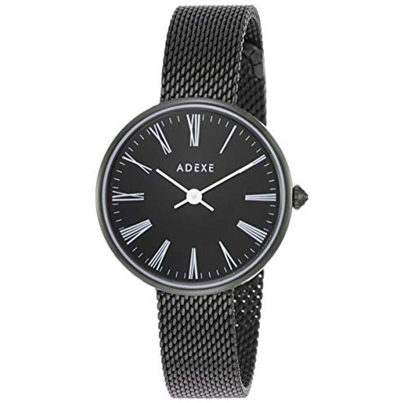 レビュー高評価のおせち贈り物 腕時計 アデクス 2針クォーツ ブラック 正規輸入品 2503M-07 腕時計