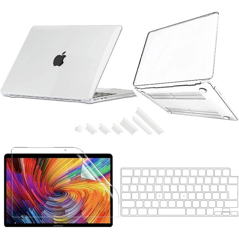 販売実績No.1 2022年発売対応 MacBook Air クリア カバー チップ搭載モデル ケース M2 ハード 13.6インチ ケースマックブックエアー  タブレットPCケース