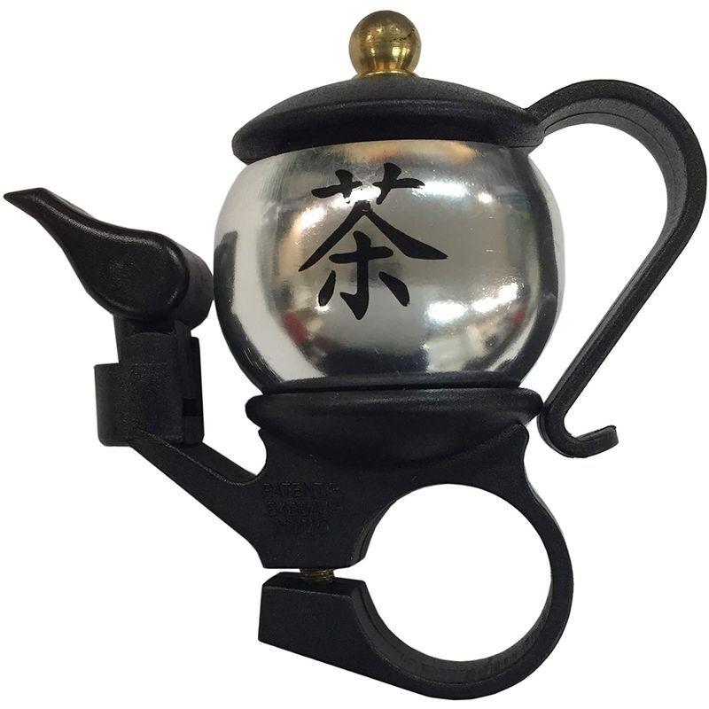 扇工業 お茶ベル (Tea Pot Bell) シルバー/黒 上品な